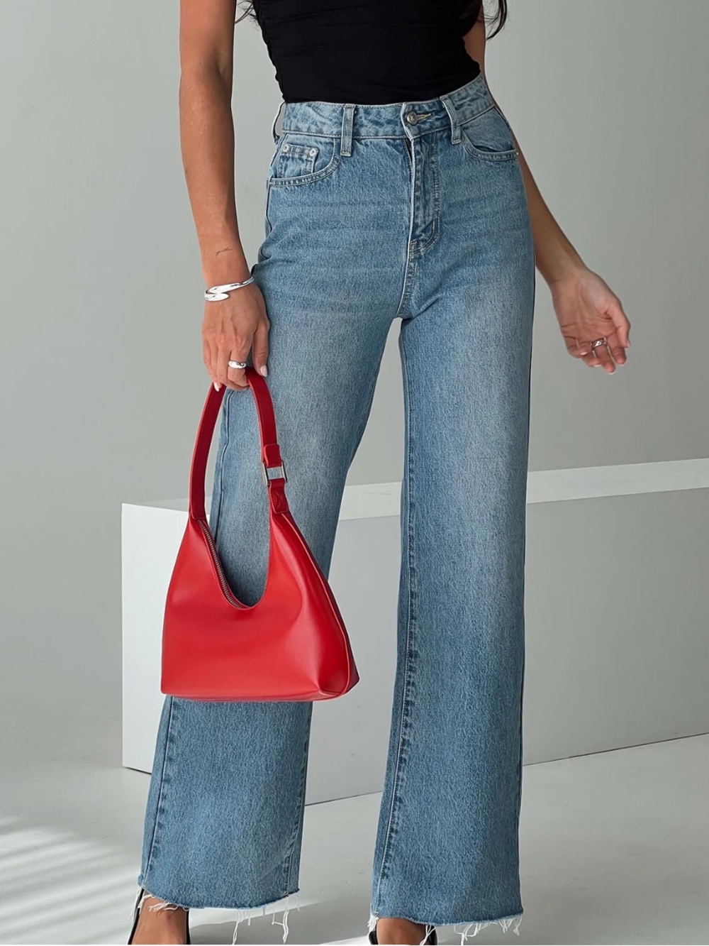NWT, Princess Polly Henesey Jeans in Light Blue, 100% cotton
